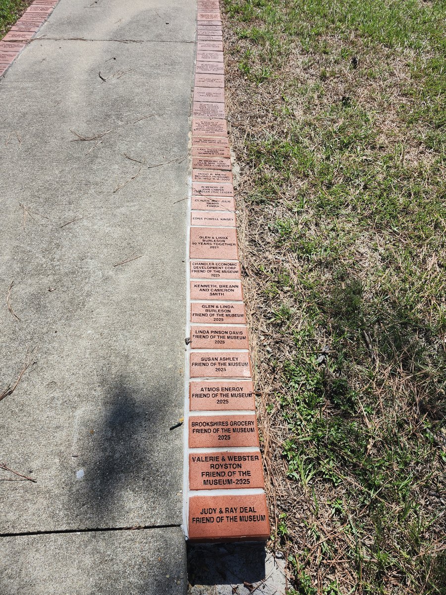Engraved Friend of the Museum bricks set in the museum walkway