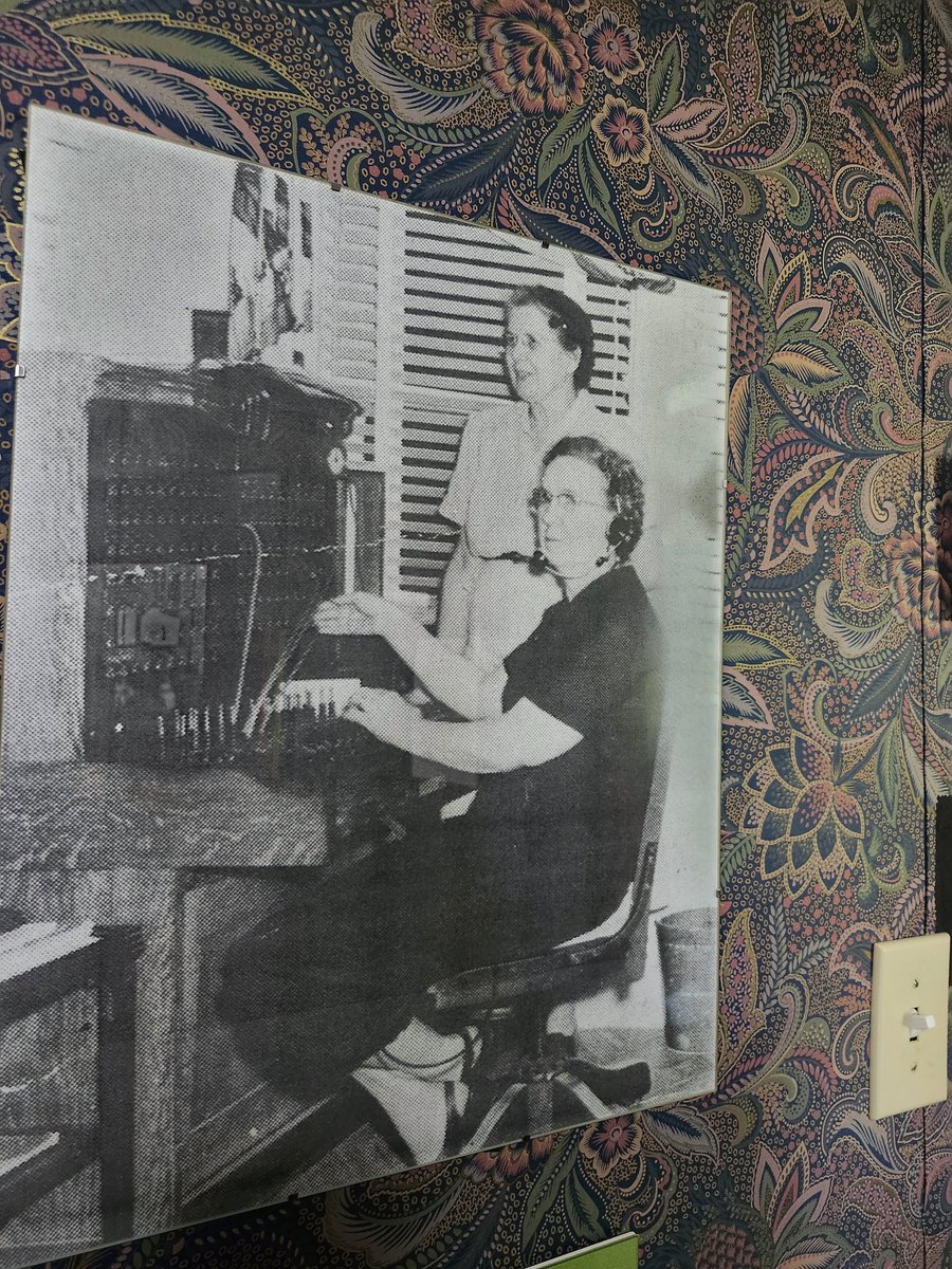 Historic black-and-white photo of Chandler switchboard operators