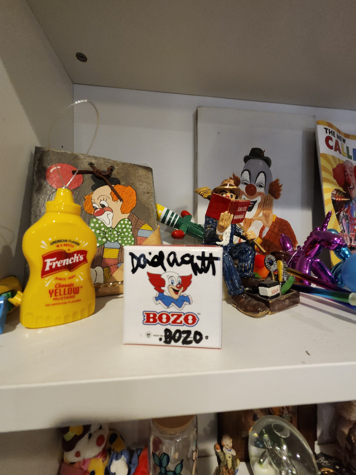 A signed Bozo card among the treasures in Kornpop’s collection